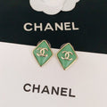 18K Chanel Green Earrings