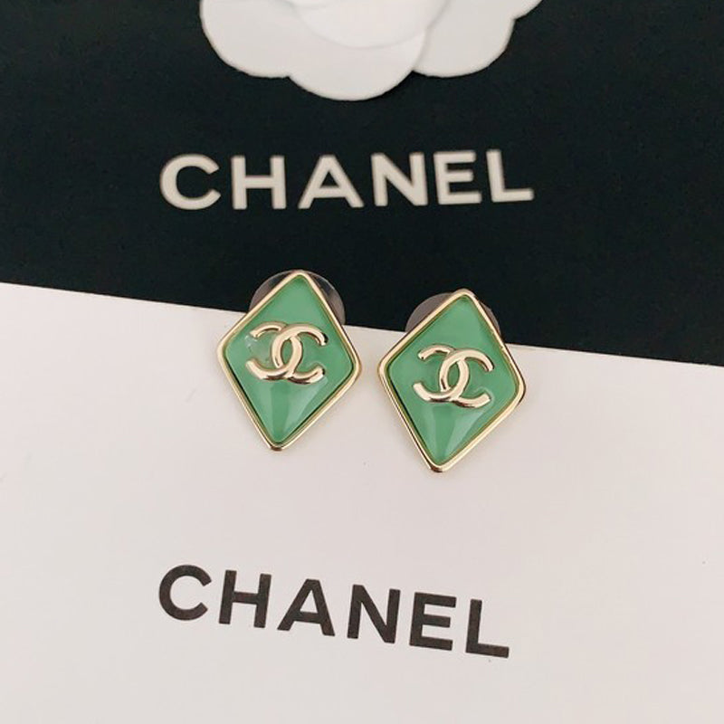 18K Chanel Green Earrings