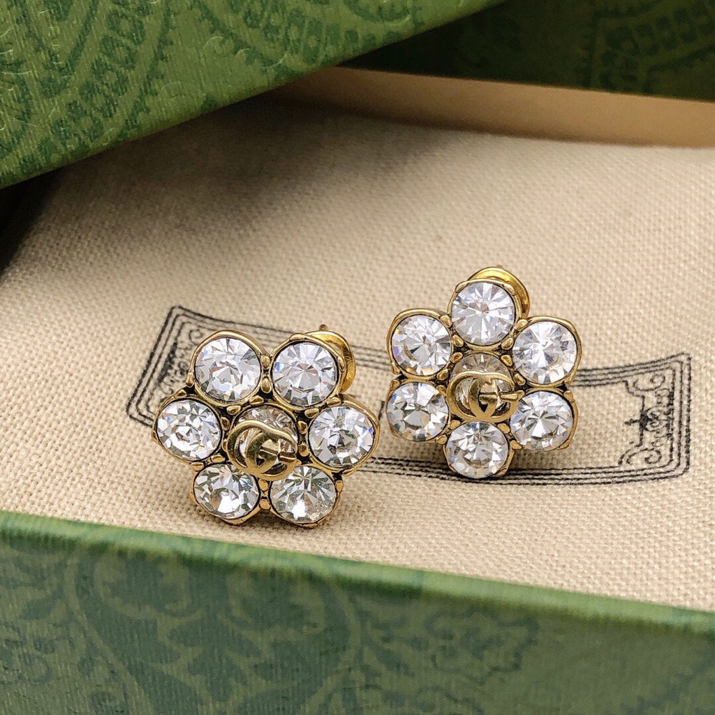 18K Gucci Crystals Earrings