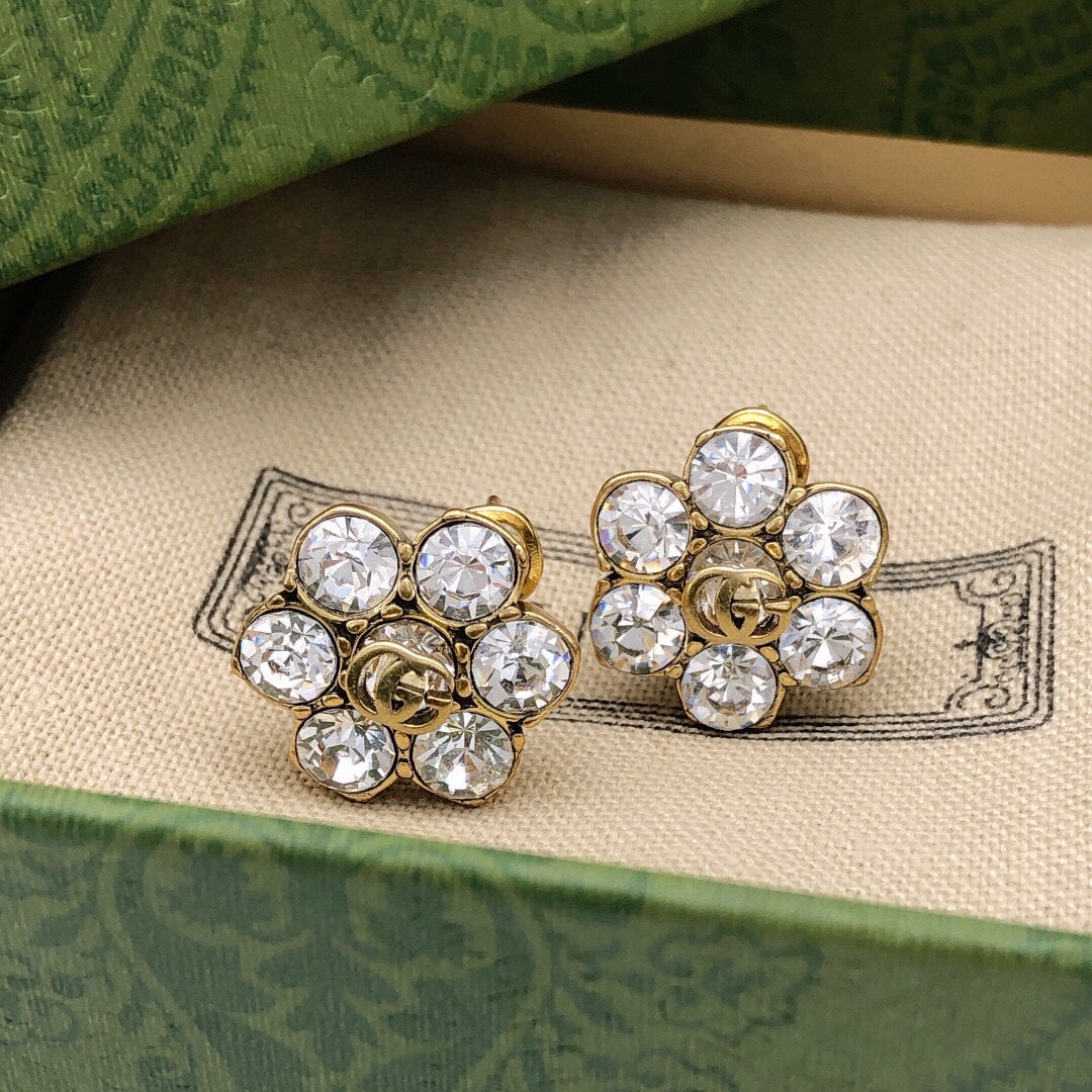 18K Gucci Crystals Earrings