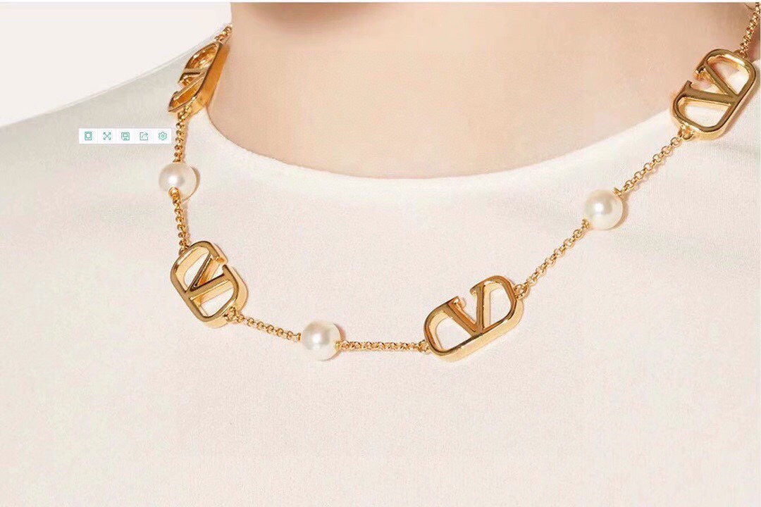 18K Valentino Garavani VLogo Necklace