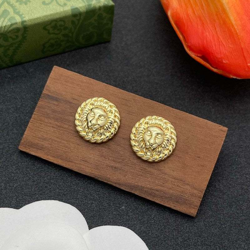 18K Gucci Lion Earrings