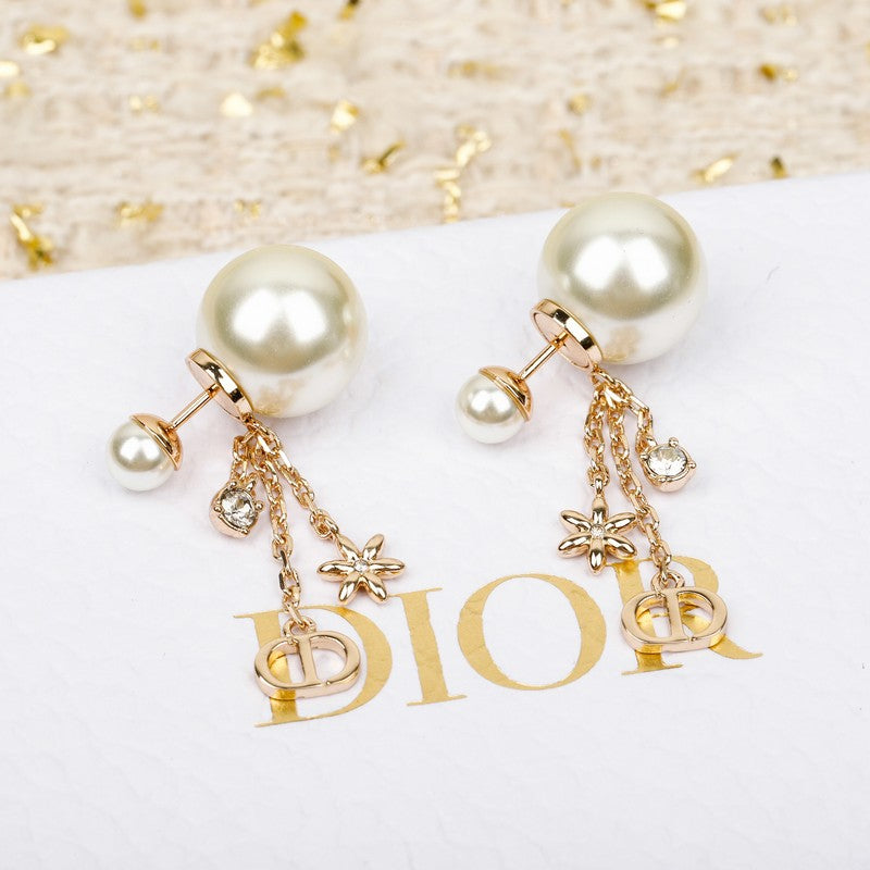 18K Dior Tribales Tassel Diamond Earrings