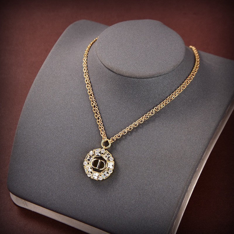 18K Petit Dior Crystals Necklace