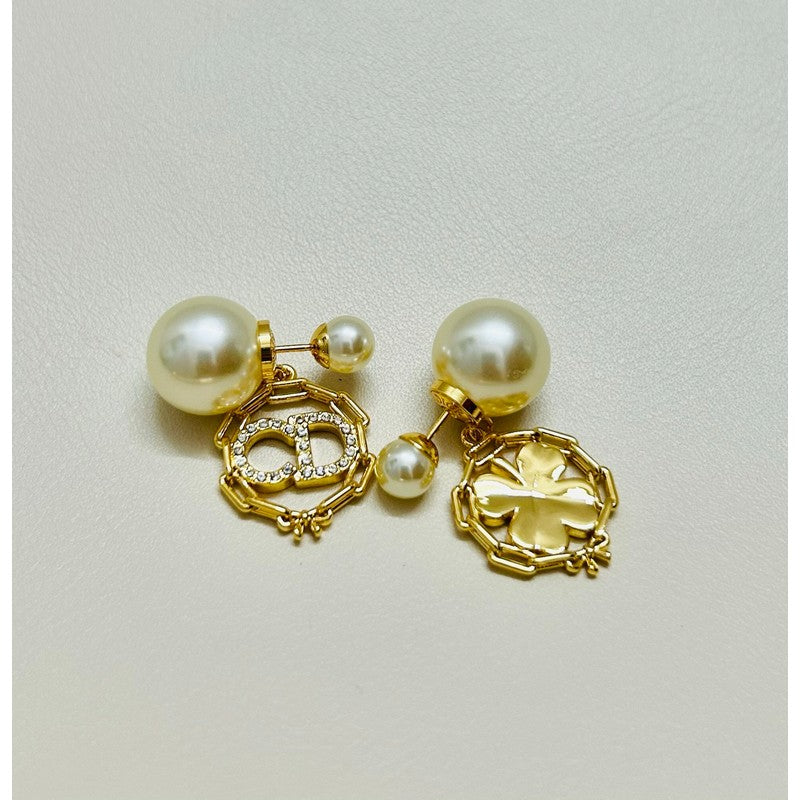 18K Dior Tribales Pearl Gold Earrings