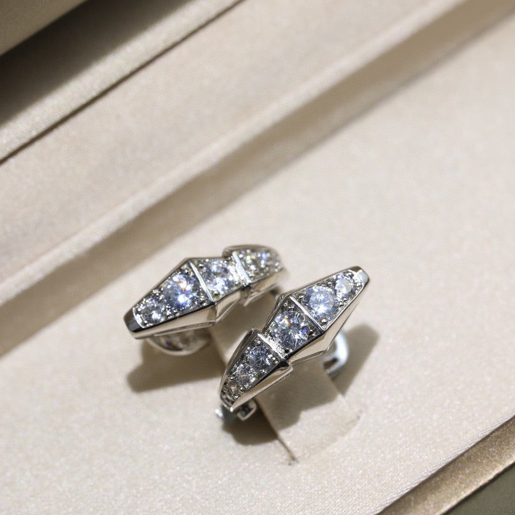 18K BVLGARI BV Serpenti Diamond Earrings
