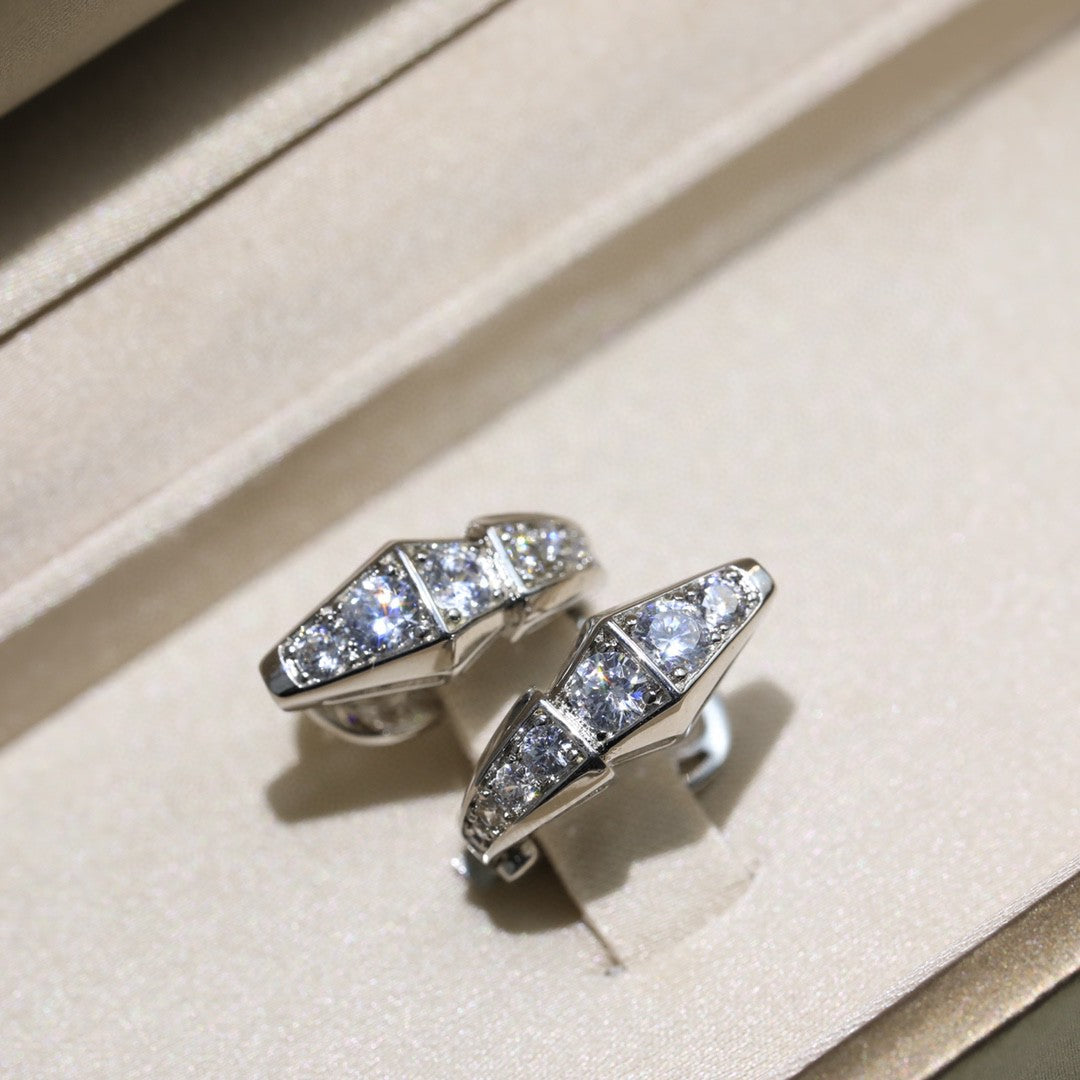 18K BVLGARI BV Serpenti Diamond Earrings