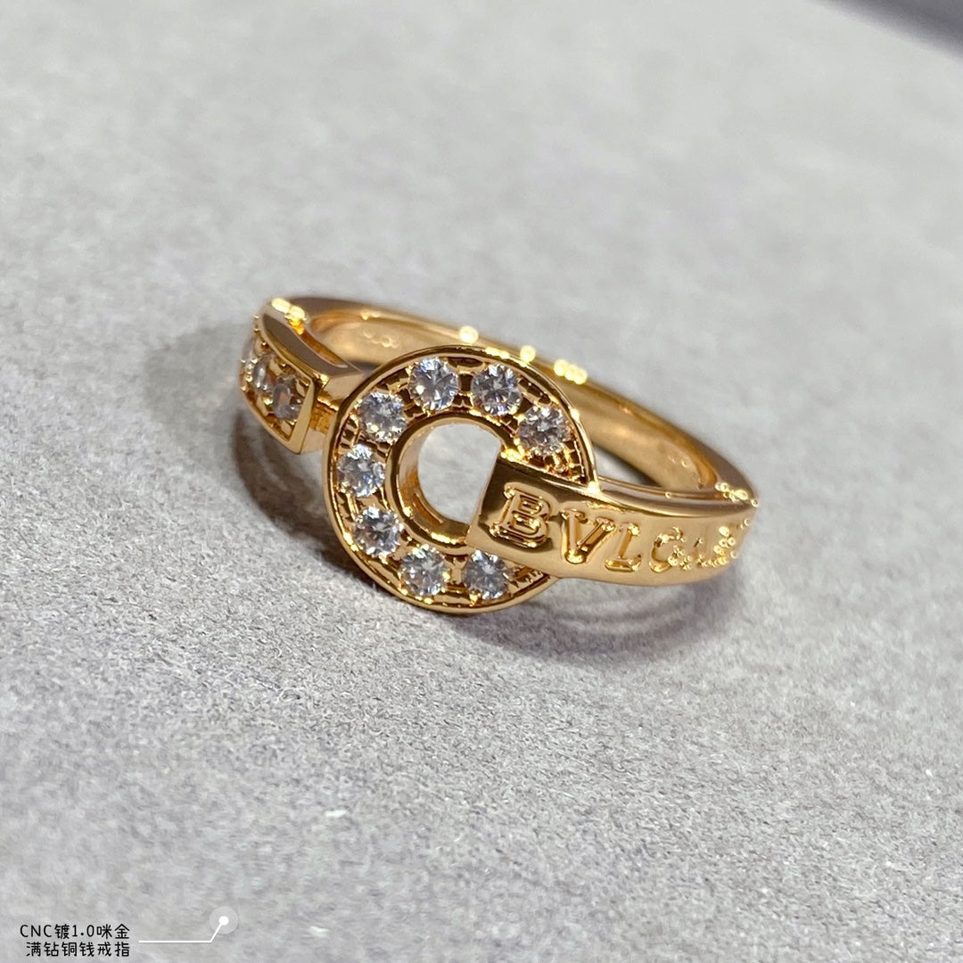 18K BVLGARI BV Diamond Ring