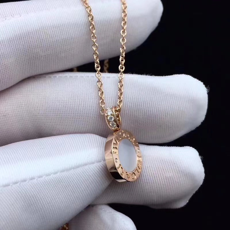 18K BVLGARI BV White Ceramic Necklace