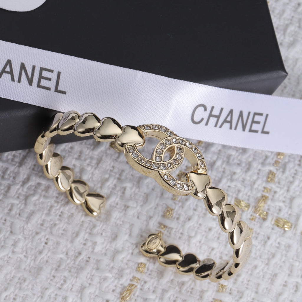 18K Chanel Diamond Open Bracelet