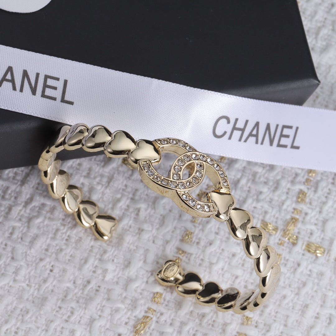 18K Chanel Diamond Open Bracelet