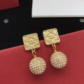 18K Loewe Anagram Diamonds Earrings