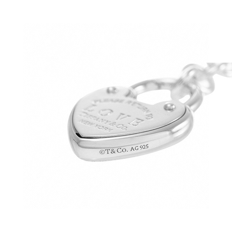 18K Tiffany Heart Tag White Gold Bracelet