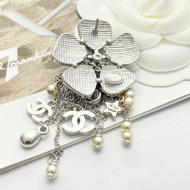 18K Chanel Camellia Tassel Brooch