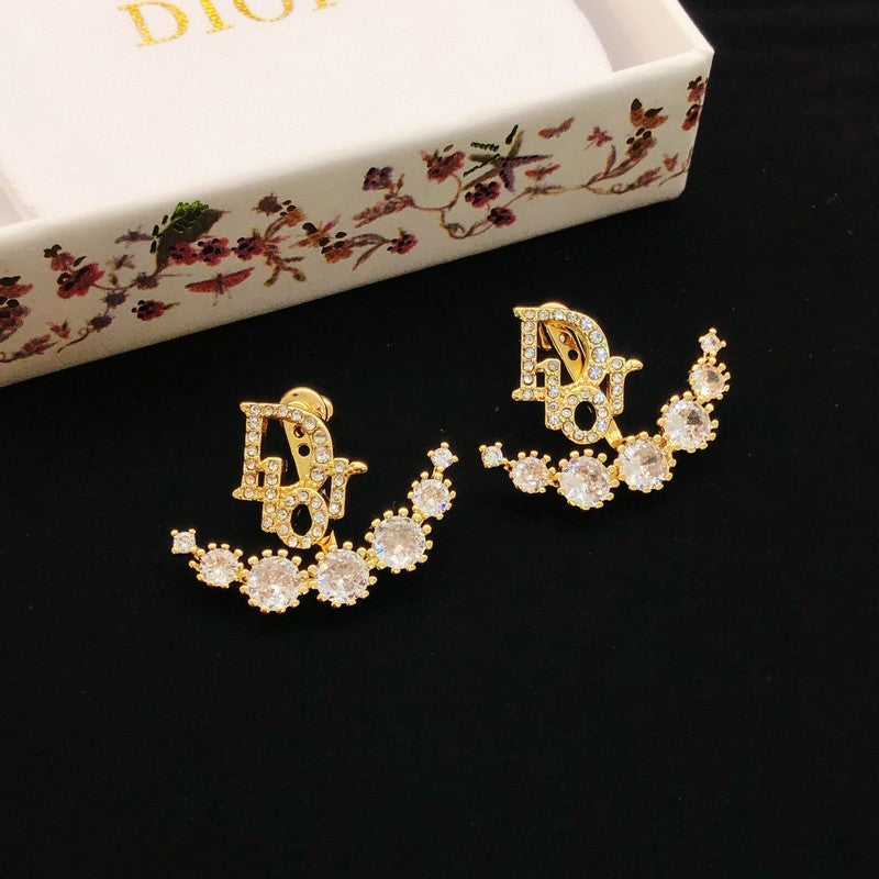 18K Dior Seven Diamond Star Earrings