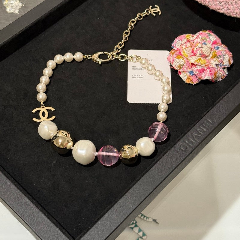 18K Chanel Color Crystal Choker Necklace