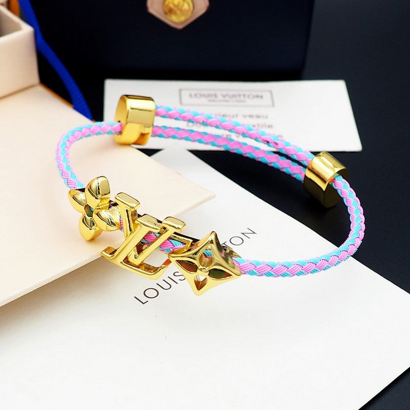 18K Louis Vuitton Monogram Pink & Purple Gold Bracelet