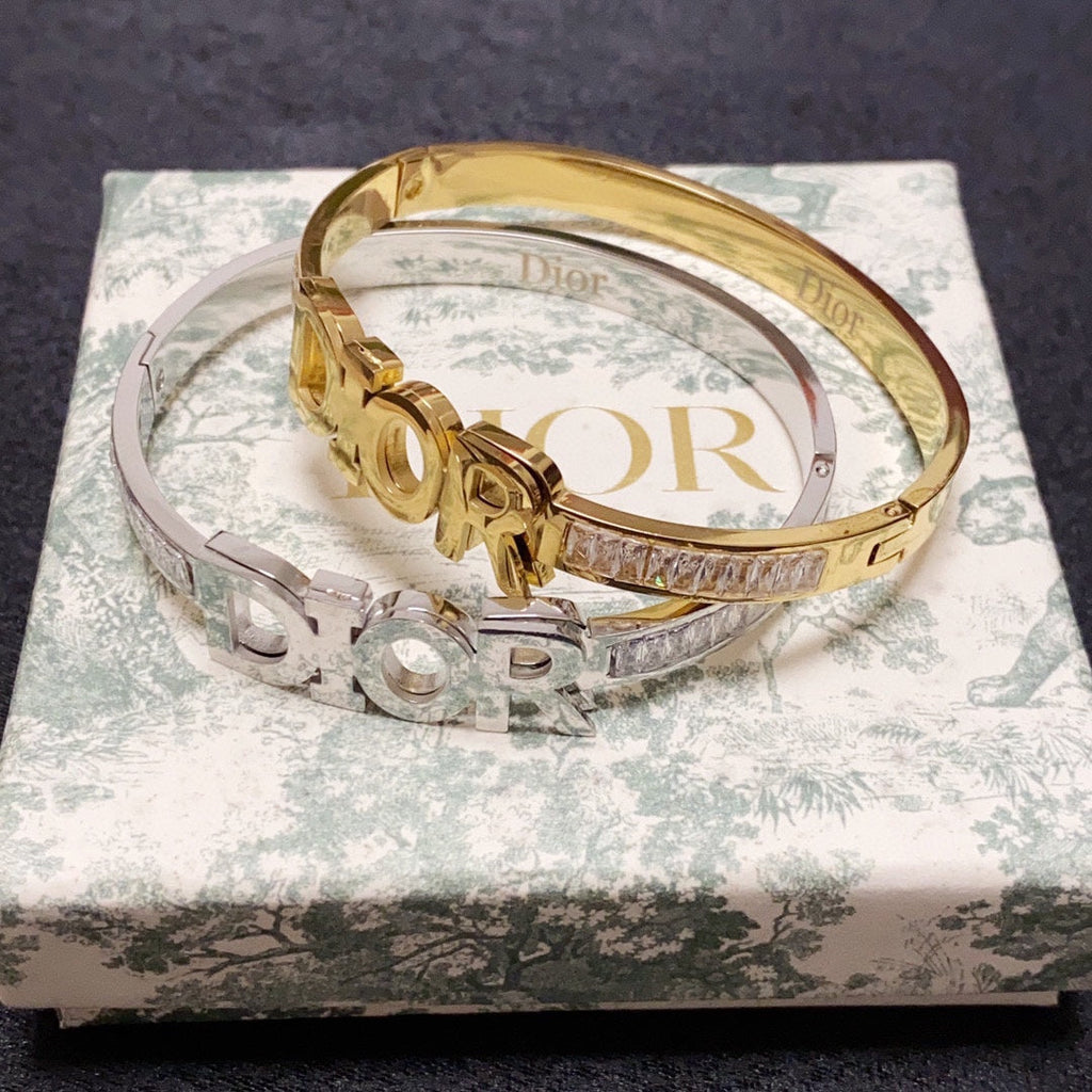 18K Dior Crystals Bangle Bracelet