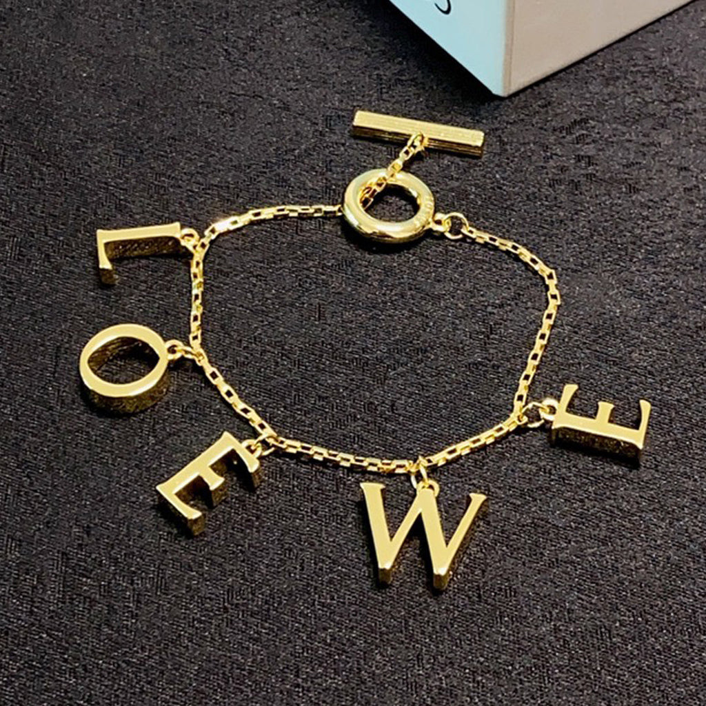 18K Loewe Anagram Letter Bracelet