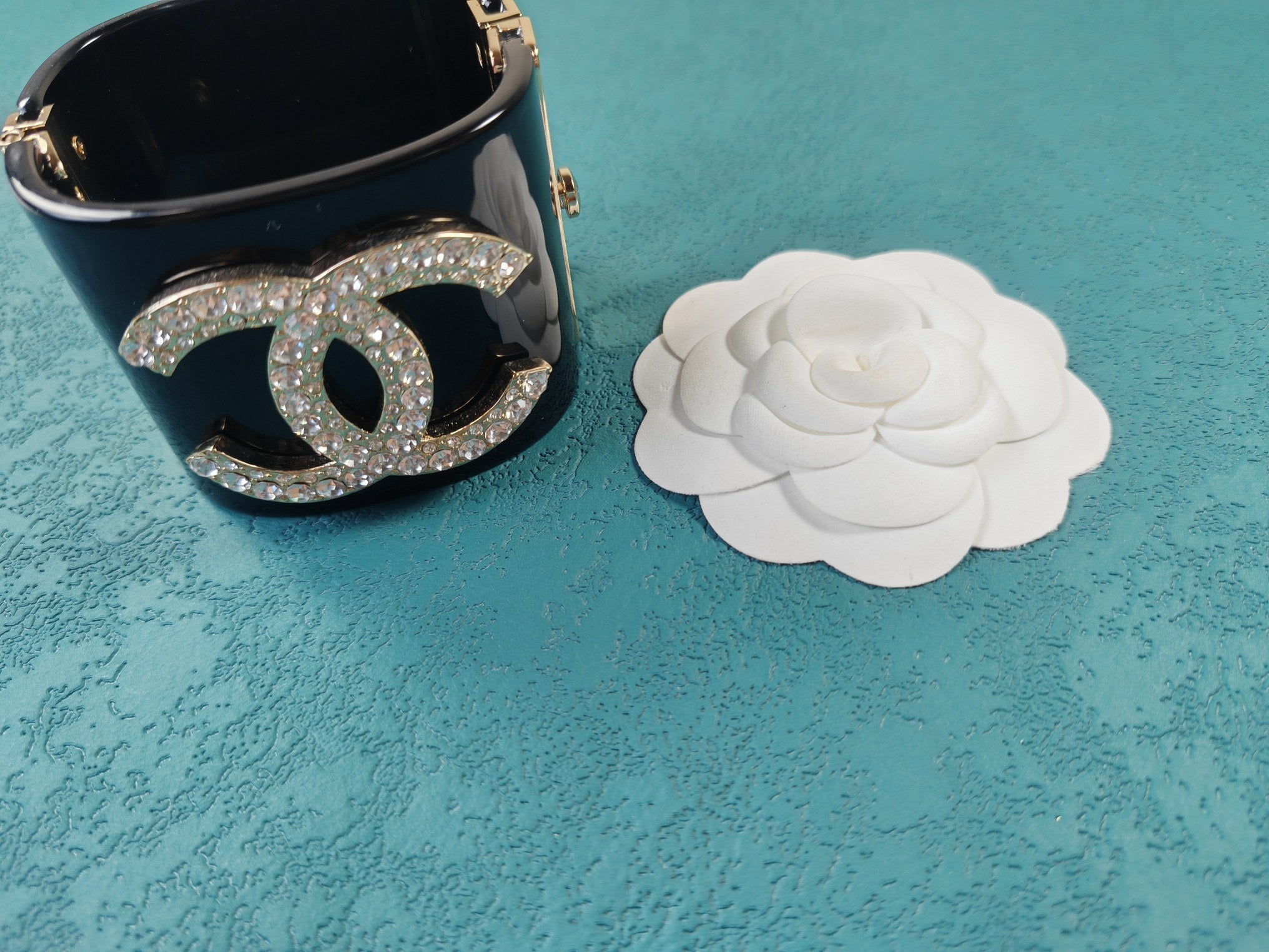 18K Chanel Crystal Cuff Bracelet