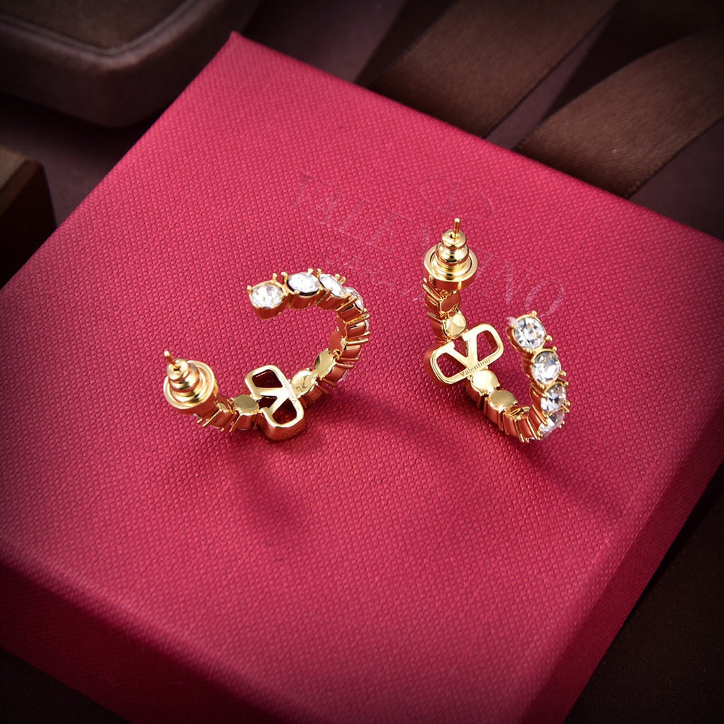 18K Valentino Garavani Vlogo Signature Earrings