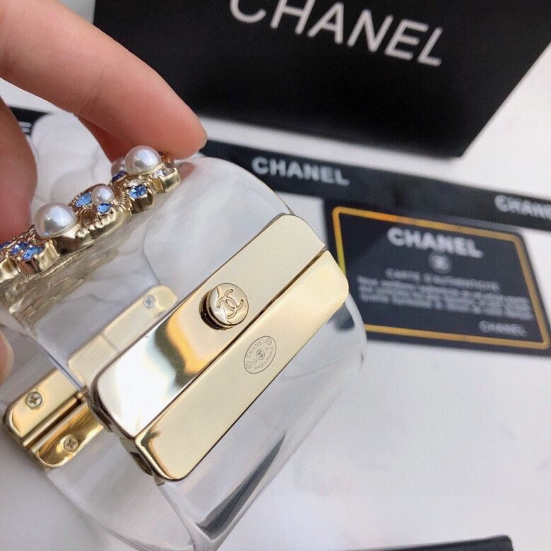 18K Chanel Transparent Cuff Bracelet