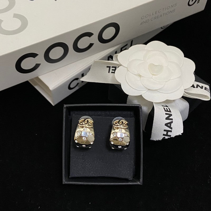 18K Chanel 24C Diamond Earrings