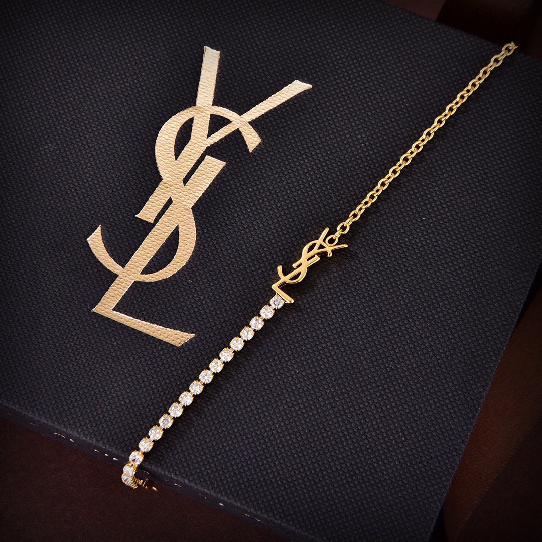18K YSL Diamond Chain Bracelet