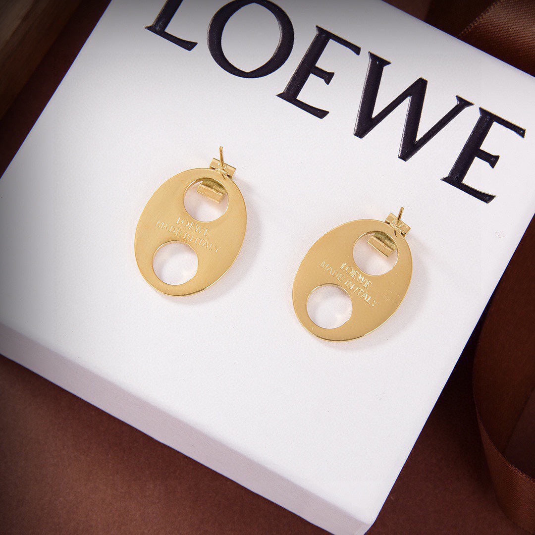 18K Loewe Anagram Earrings