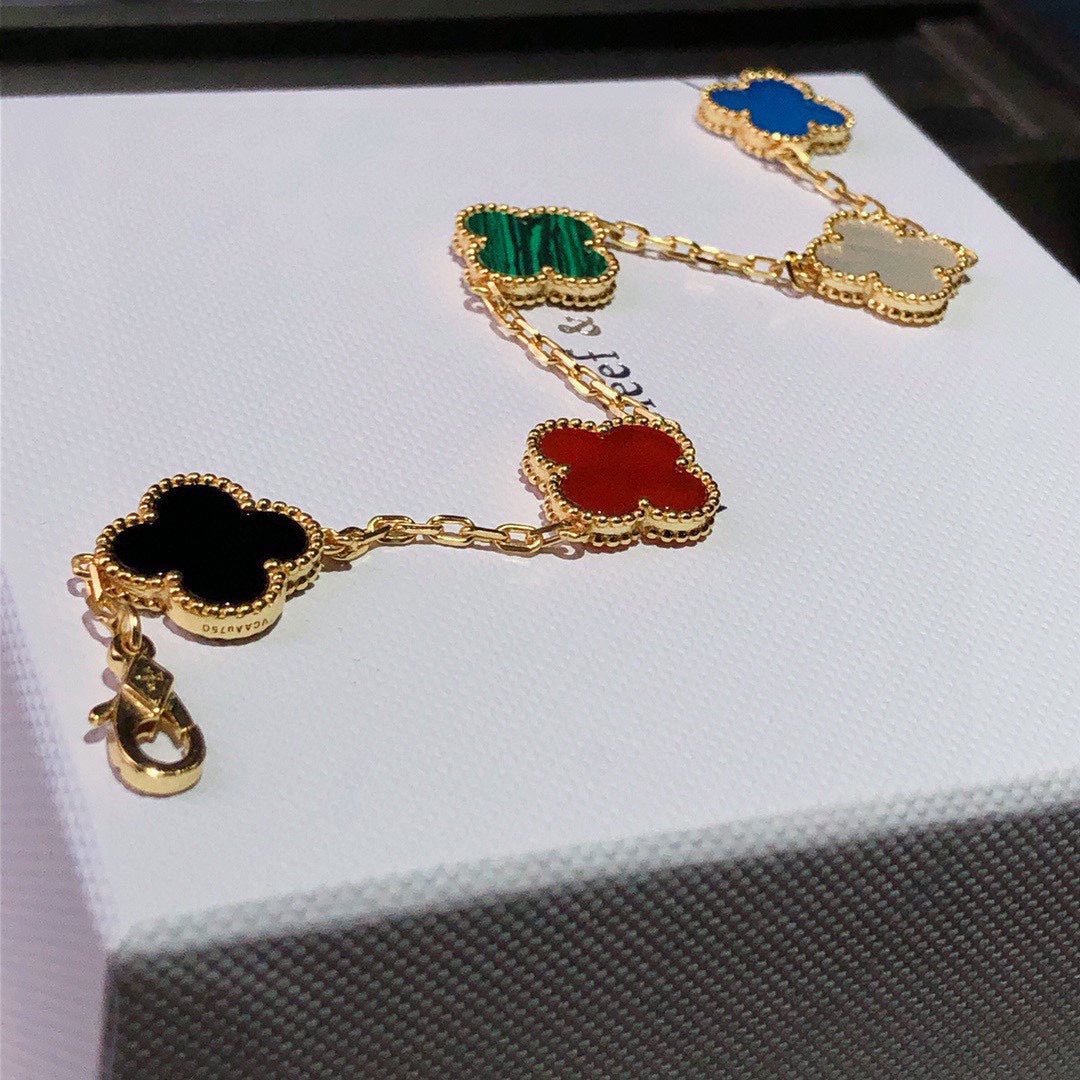 18K Van Cleef & Arpels Vintage Alhambra Color Bracelet