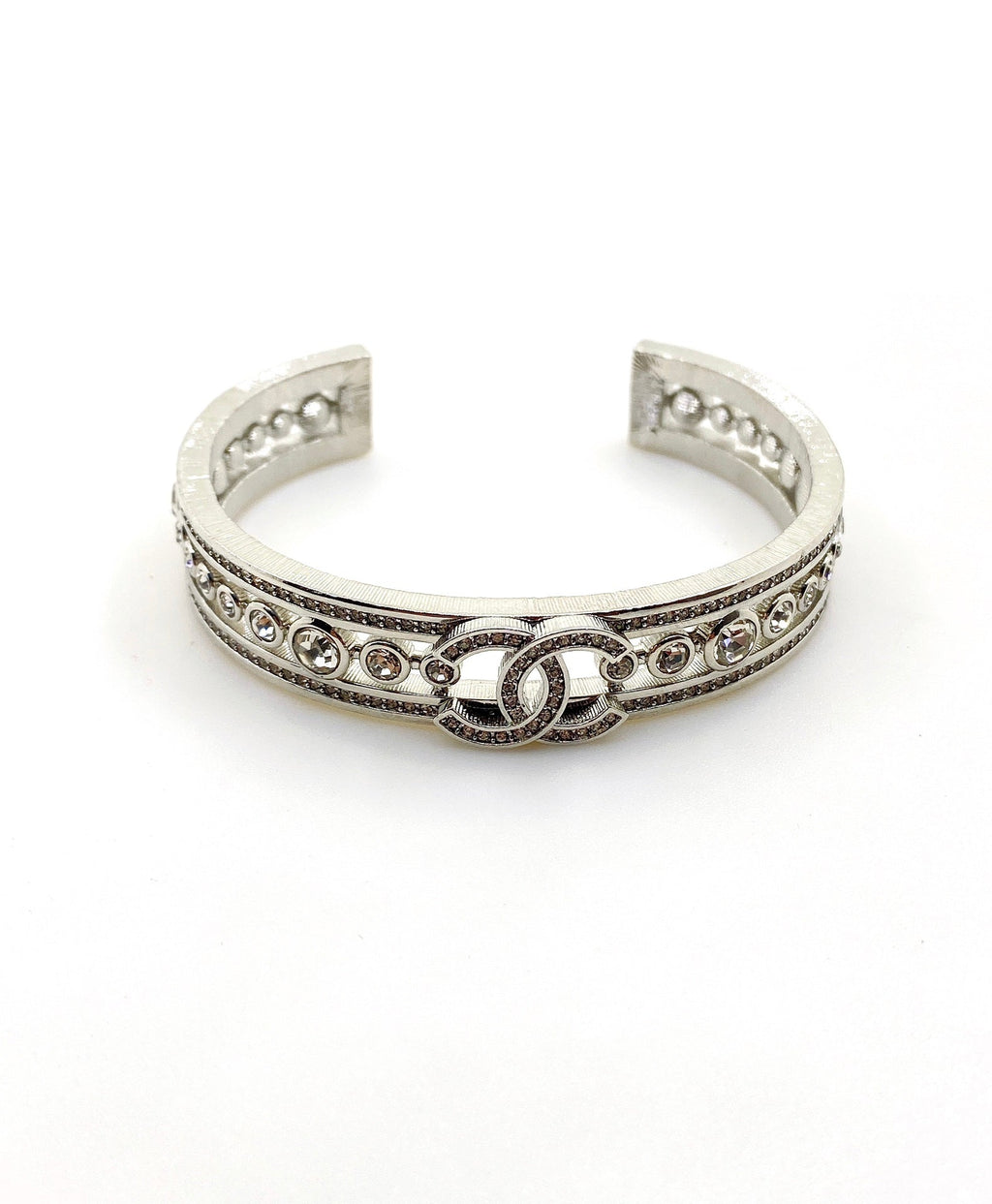18K Chanel Cuff Crystals Open Bracelet