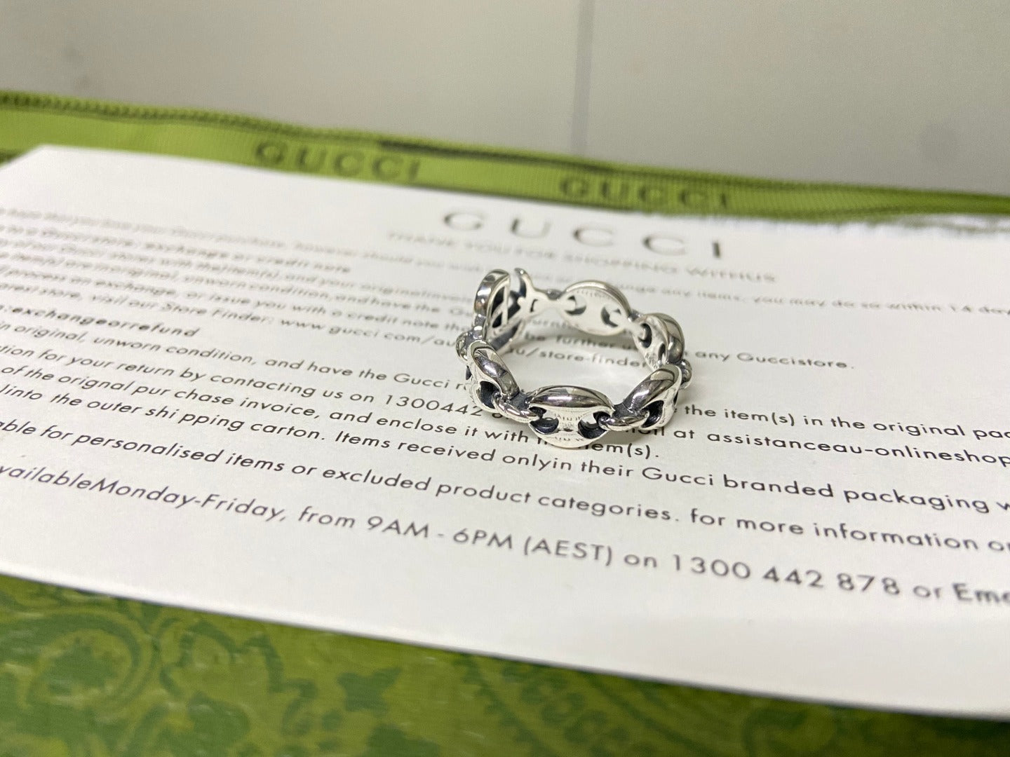 Gucci Interlocking G Chain Ring