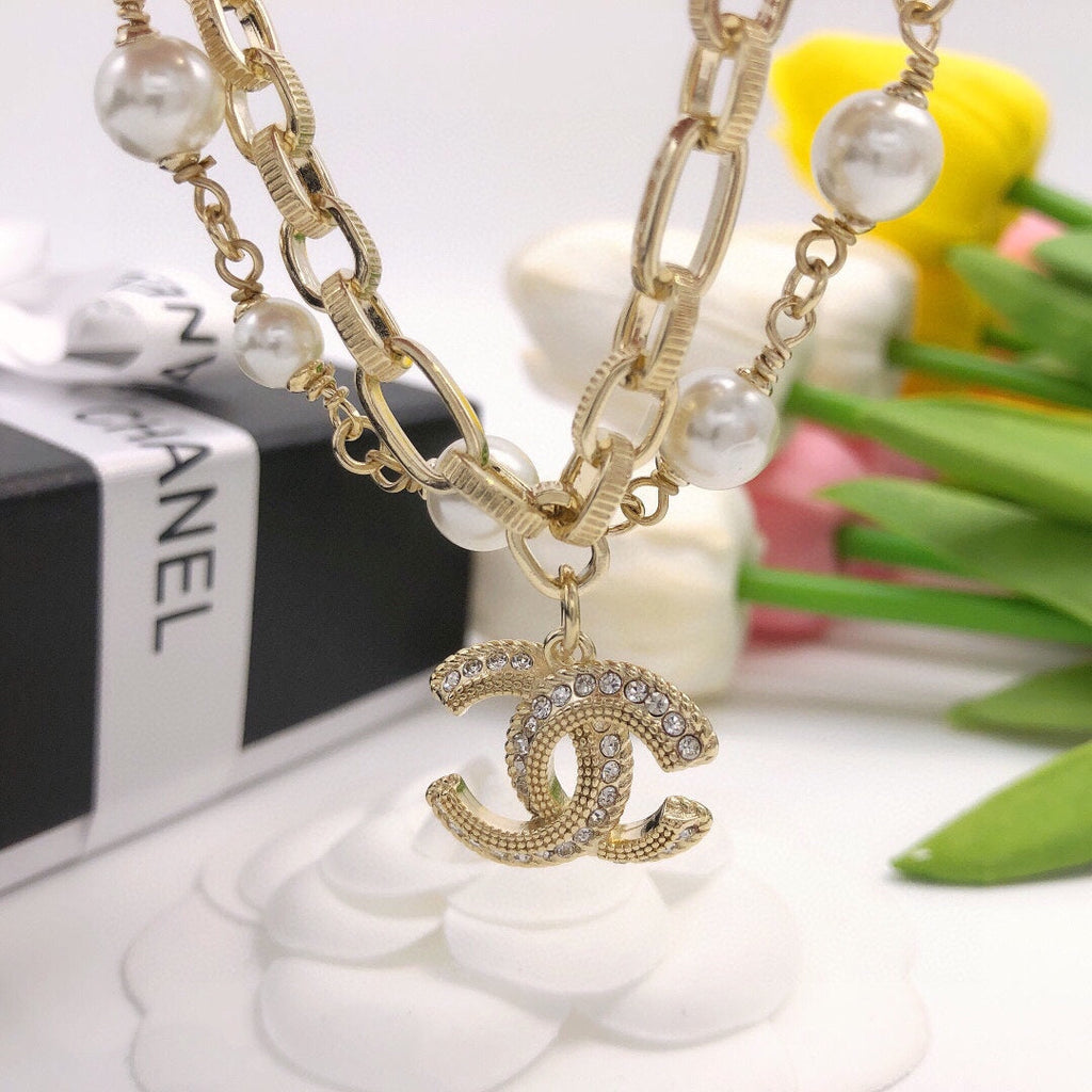 18K Chanel Pearl Chain Bracelet