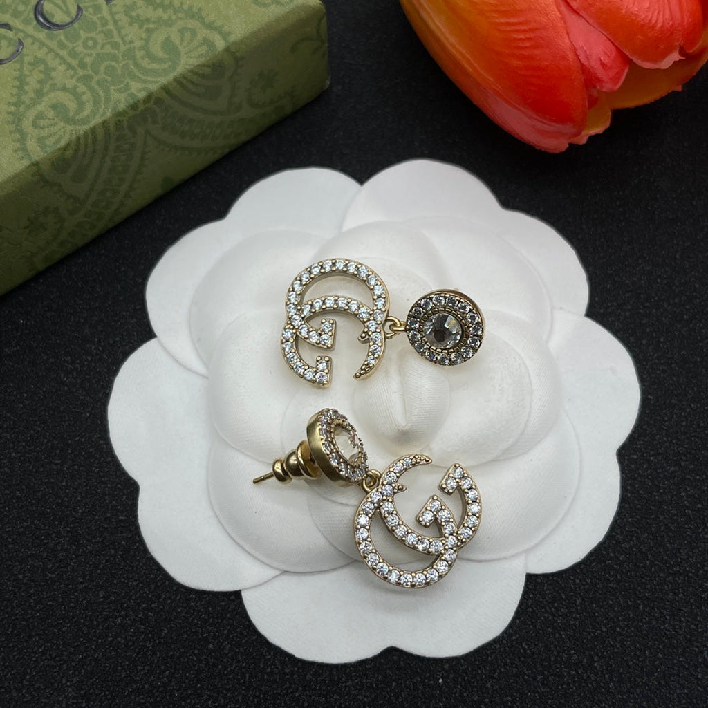 18K Gucci Crystals Earrings