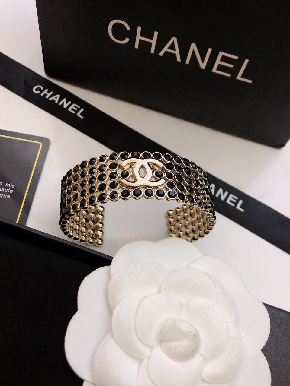 18K Chanel Black Cuff Bracelet
