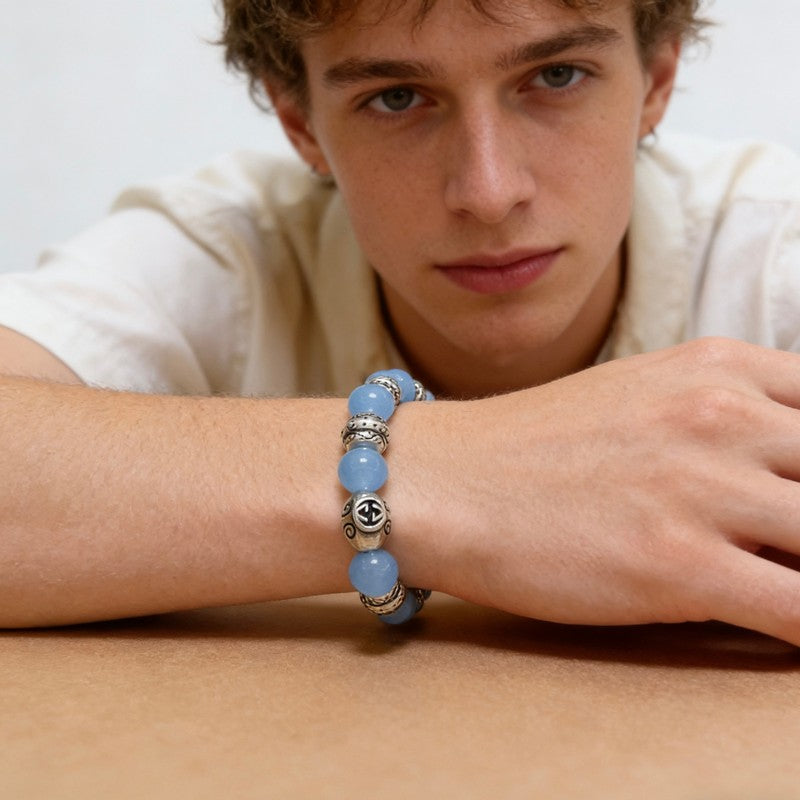 18K Gucci Anger Forest Blue Bead Chain Bracelet