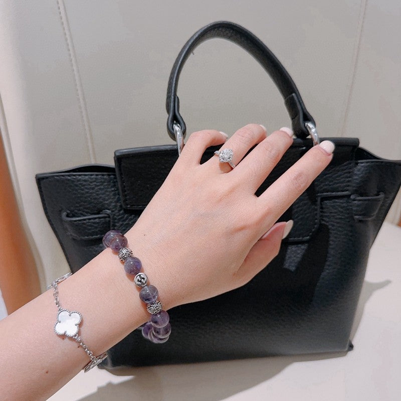 18K Gucci Anger Forest Purple Bead Chain Bracelet