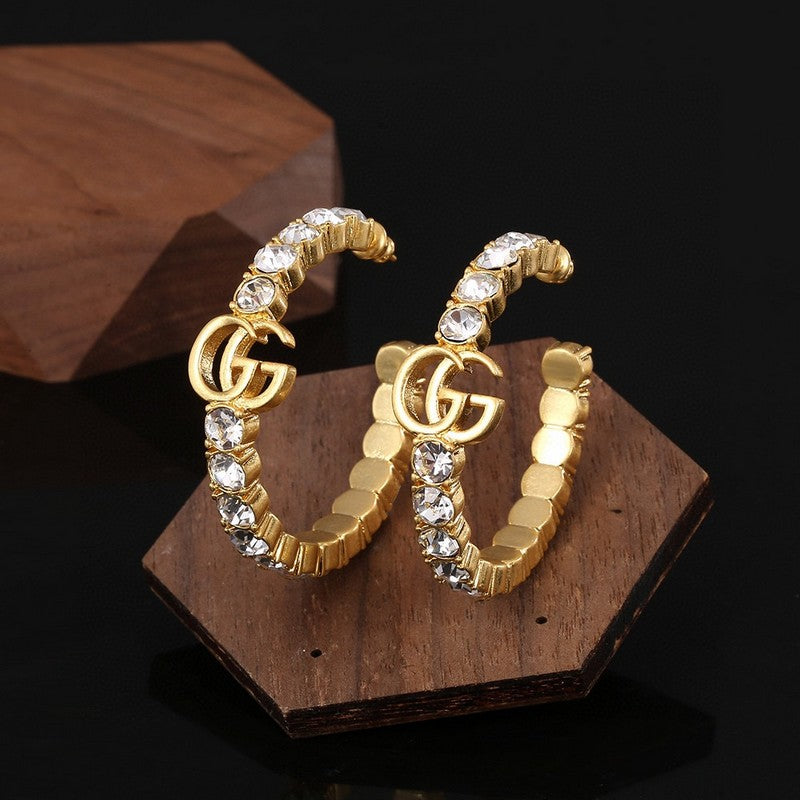 18K Gucci Color Crystal Earrings