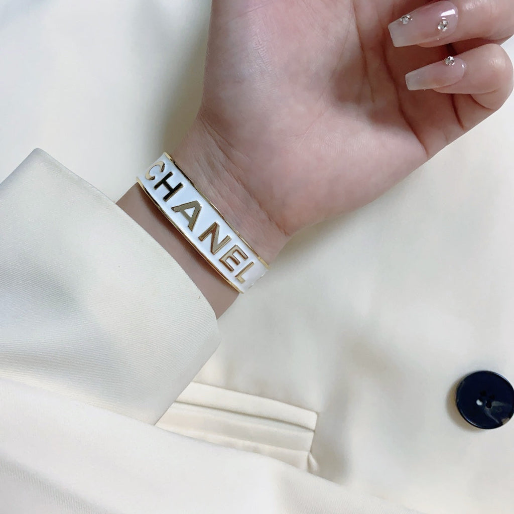 18K Chanel Open Wide Cuff Bracelet