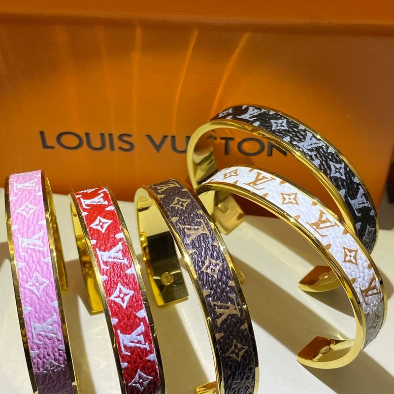 18K Louis Vuitton Nanogram Color Cuff Bracelet