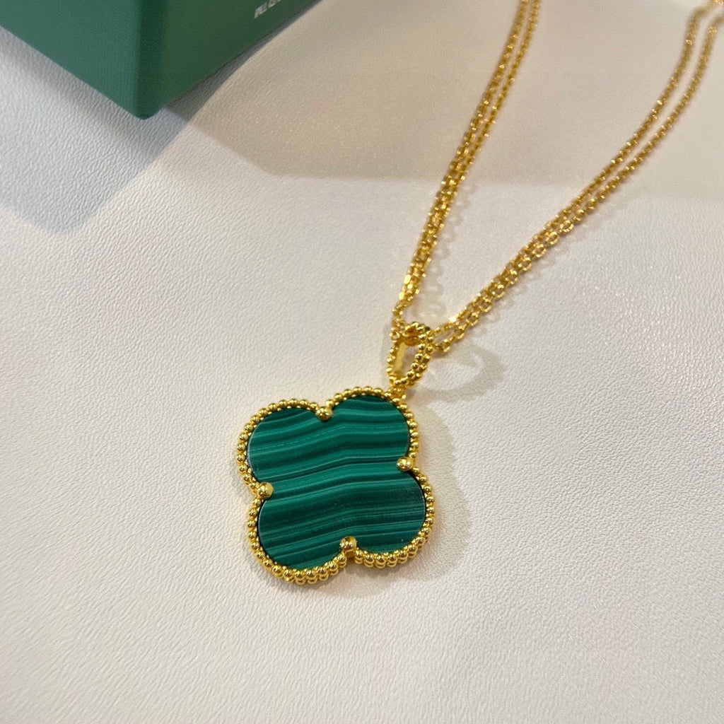 18K Van Cleef & Arpels Magic Alhambra Malachite Necklace