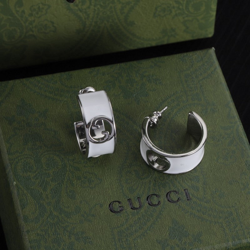 18K Gucci Color Enamel Earrings