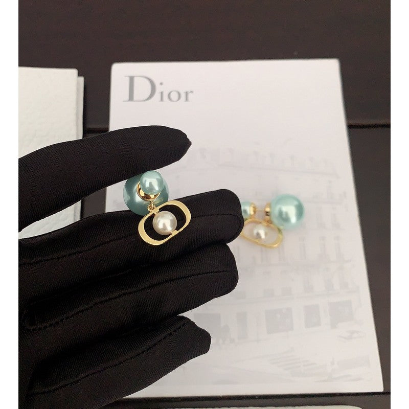 18K Dior Tribales Blue Pearl Earrings
