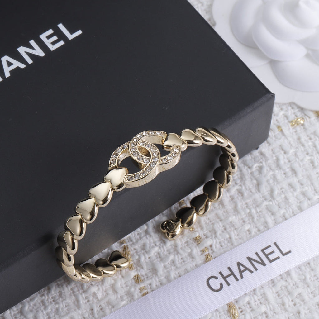 18K Chanel Diamond Open Bracelet