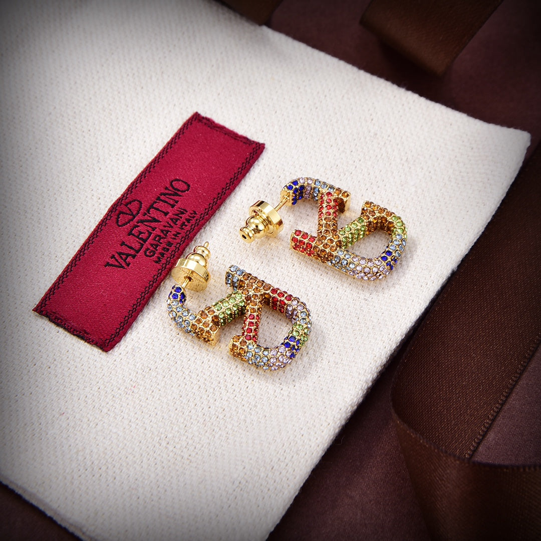 18K Valentino Garavani Vlogo Signature Earrings