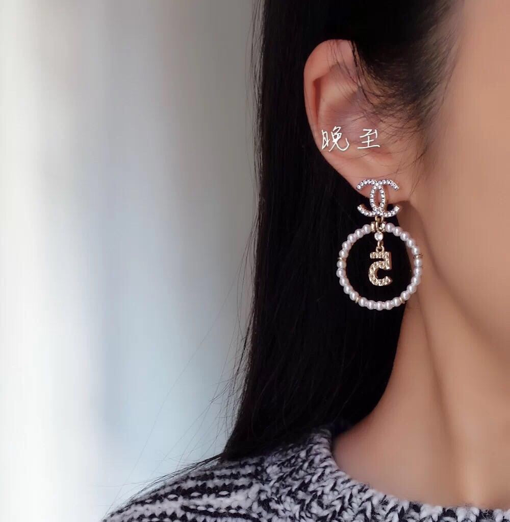18K Chanel No5 Perfume Pendant Earrings