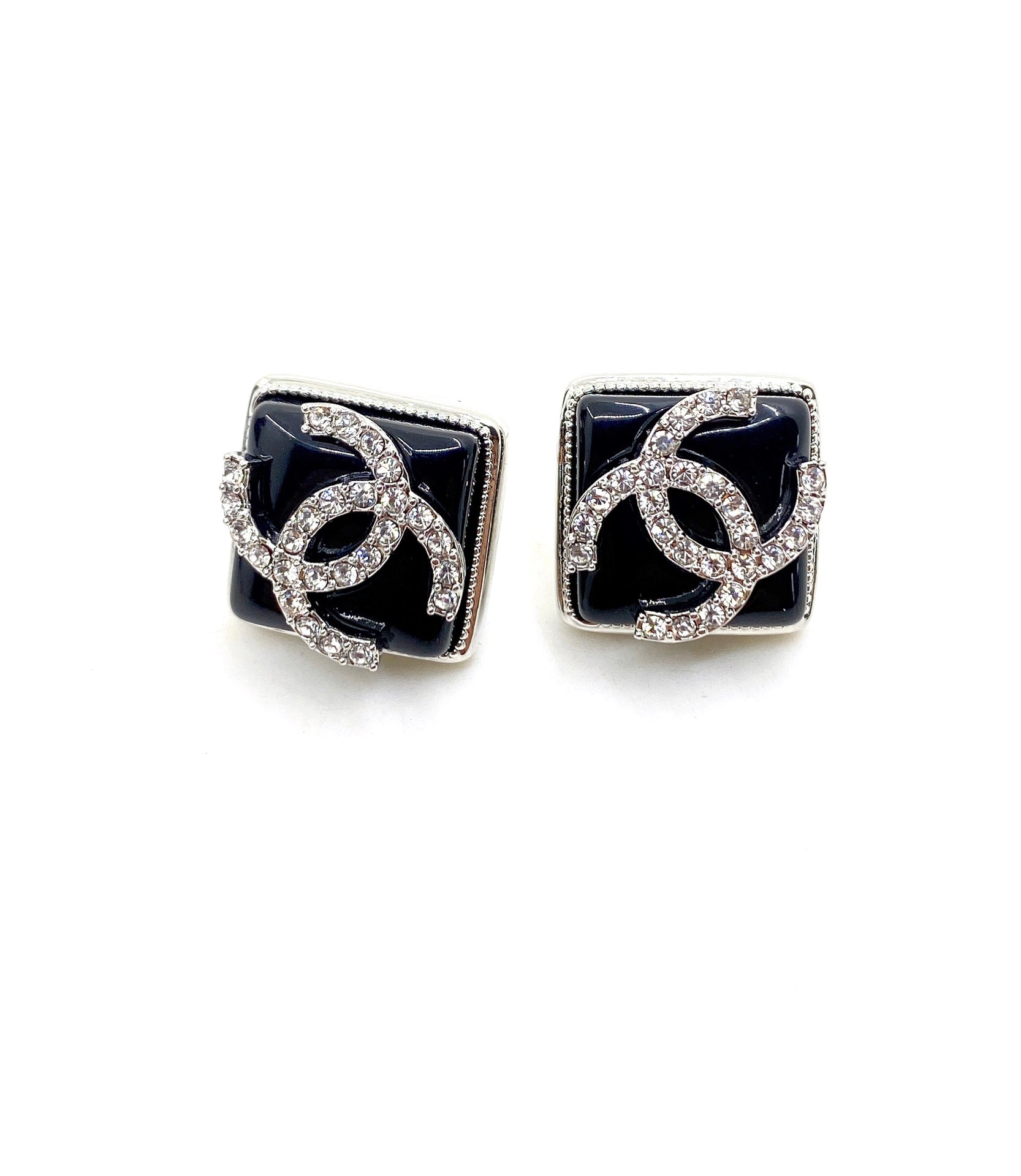 18K Chanel Square Earrings