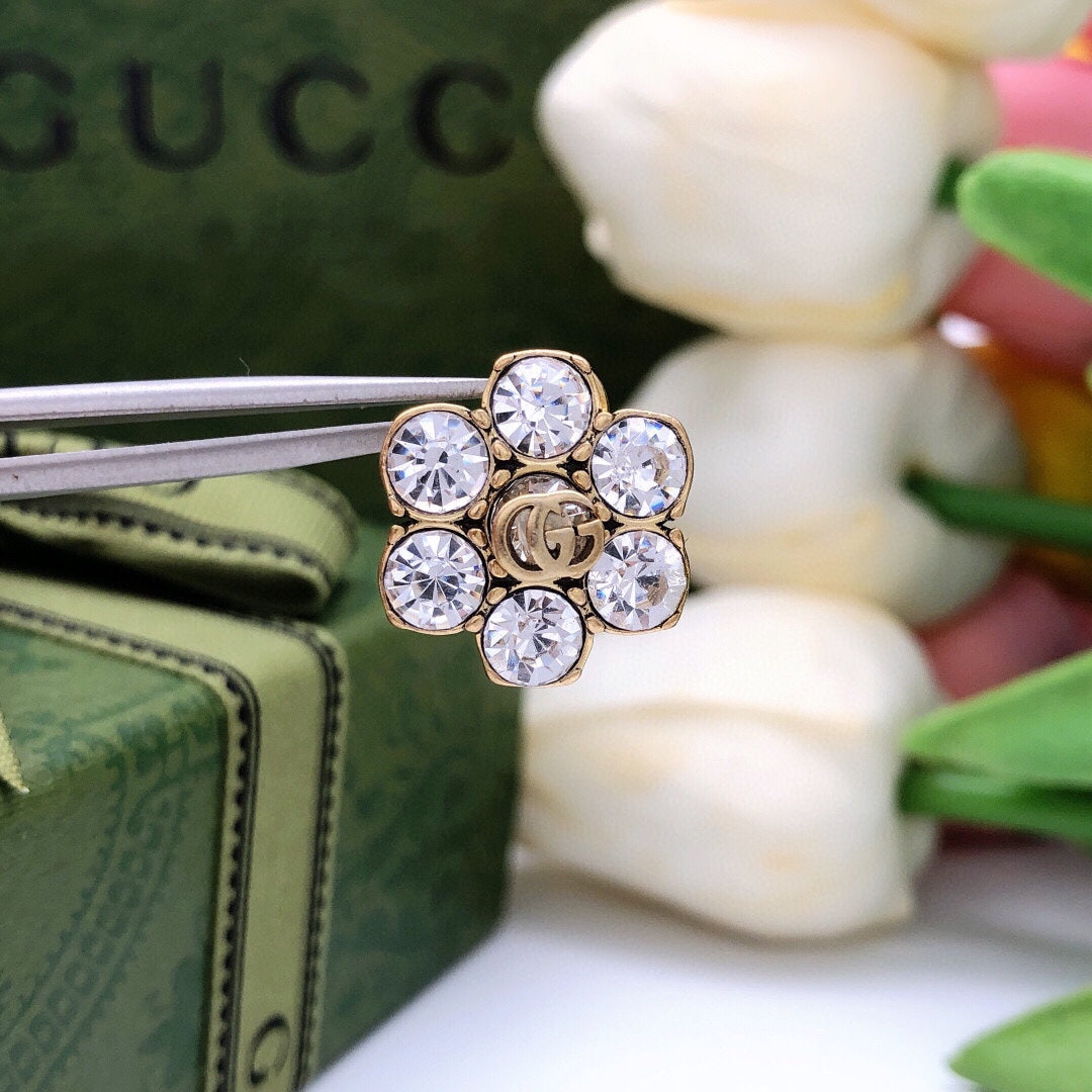 18K Gucci Crystals Earrings