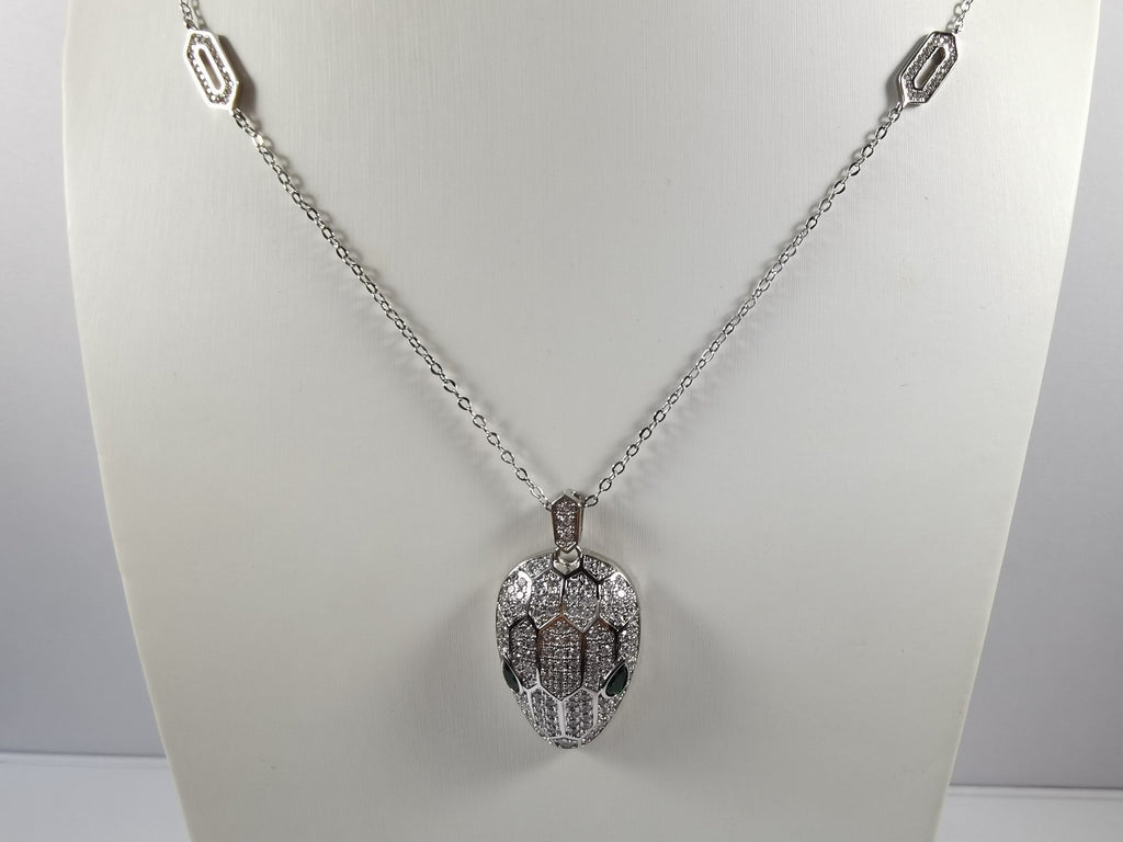 18K BVLGARI BV Serpenti Emerald Necklace