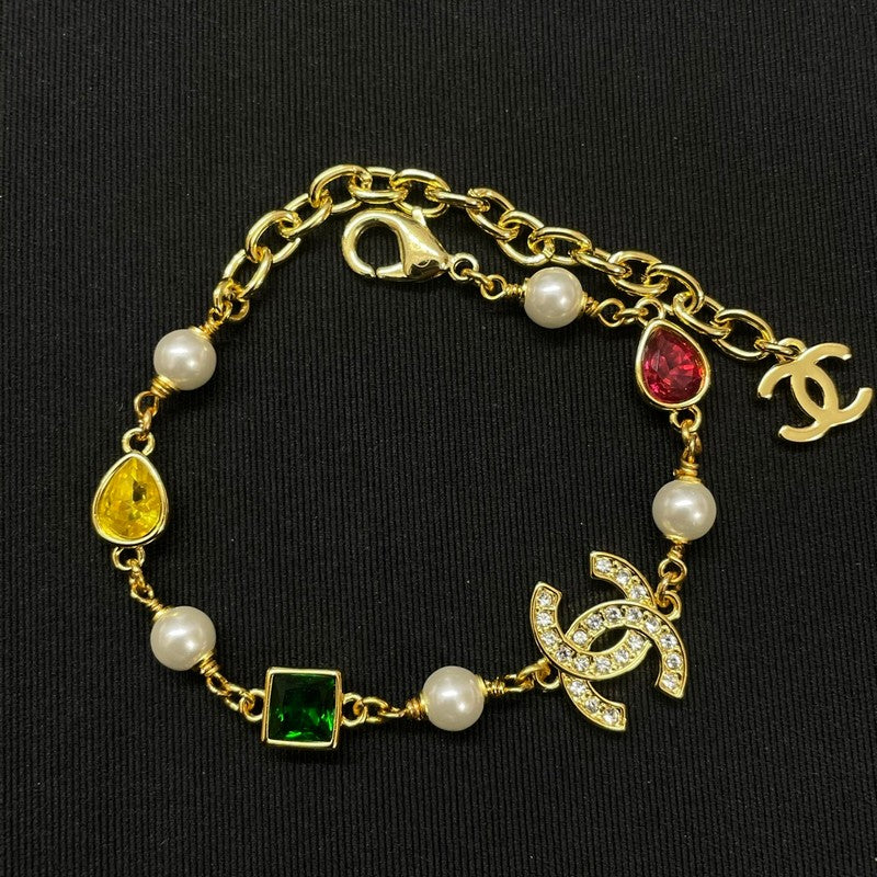 18K Chanel Color Ceystal & Diamond Bracelet